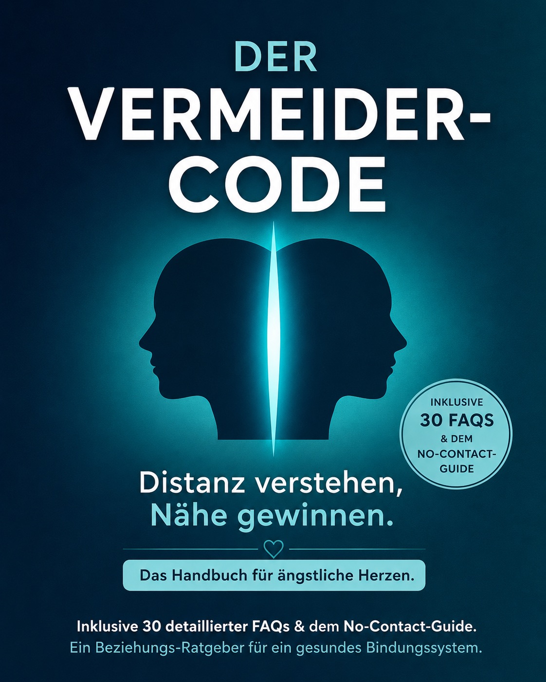 Buchcover: Der Vermeider-Code — Distanz verstehen, Nähe gewinnen. Das Handbuch für ängstliche Herzen.